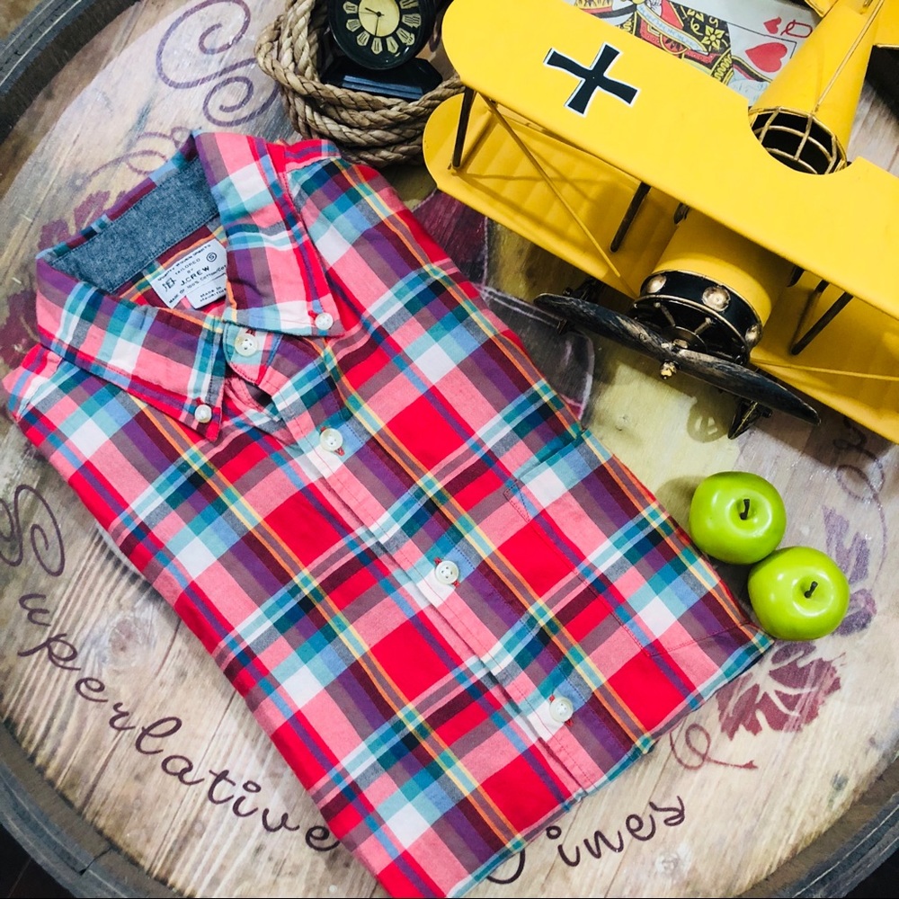 J.Crew Plaid Short Sleeves Size Small